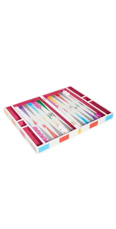 Jonathan Adler Rainbow Checkerboard Backgammon Set Multi One Size | Thumbnail 1 Jonathan Adler Rainbow Checkerboard Backgammon Set Multi One Size | Thumbnail 1