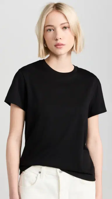 Vince Crew Neck Tee Black S | Thumbnail 2 Vince Crew Neck Tee Black S | Thumbnail 2