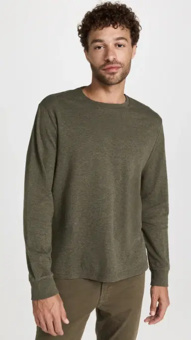 Frame Duo Fold Long Sleeve Crew Heather | Thumbnail 2 Frame Duo Fold Long Sleeve Crew Heather | Thumbnail 2