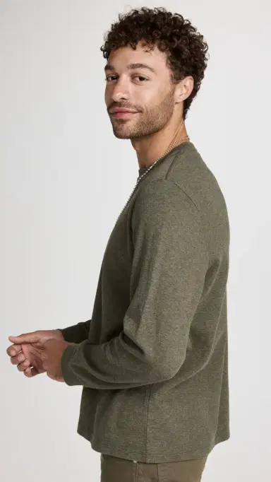 Frame Duo Fold Long Sleeve Crew Heather | Thumbnail 4 Frame Duo Fold Long Sleeve Crew Heather | Thumbnail 4