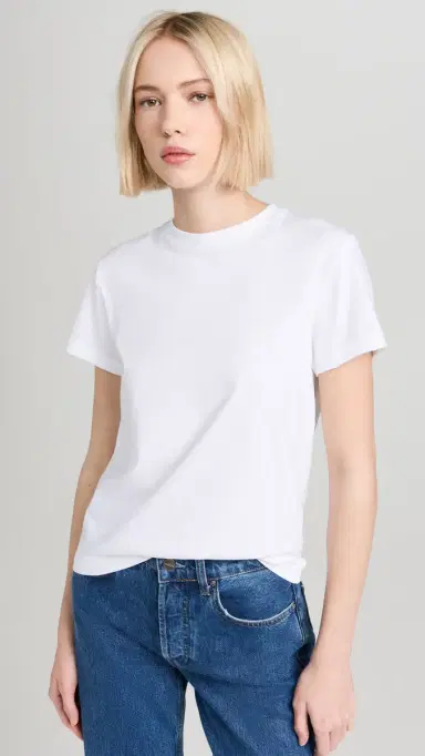 Vince Crew Neck Tee Optic White XS | Thumbnail 2
