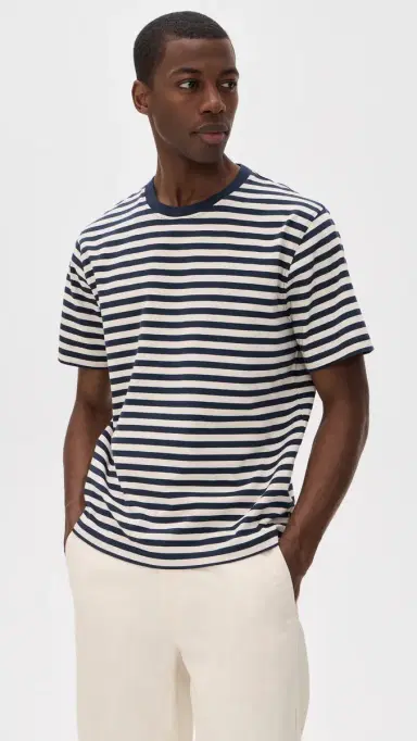 Far Afield Breton Stripe Short Sleeved T-Shirt Navy/and | Thumbnail 2 Far Afield Breton Stripe Short Sleeved T-Shirt Navy/and | Thumbnail 2