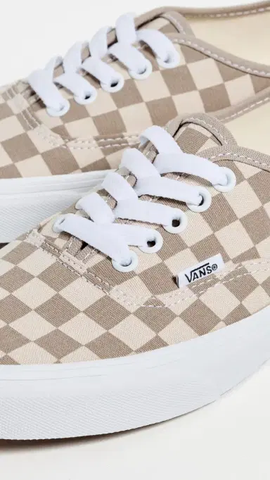 Vans Authentic Sneakers Checkerboard Aluminum/Oatmeal | Thumbnail 6 Vans Authentic Sneakers Checkerboard Aluminum/Oatmeal | Thumbnail 6