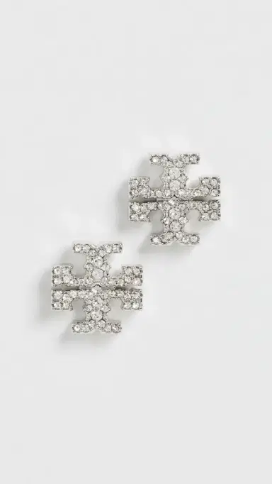 Tory Burch Icon Pavé Stud Earrings | Thumbnail 2