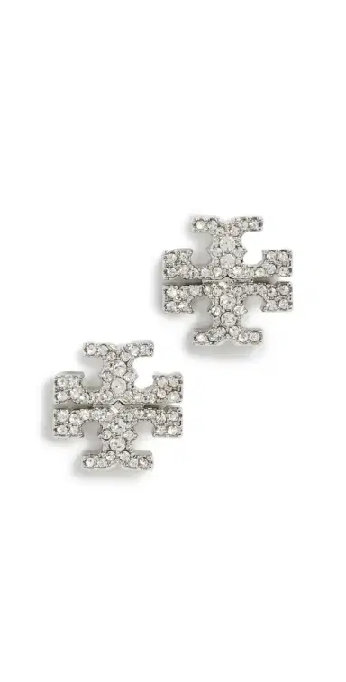 Tory Burch Icon Pavé Stud Earrings | Thumbnail 1