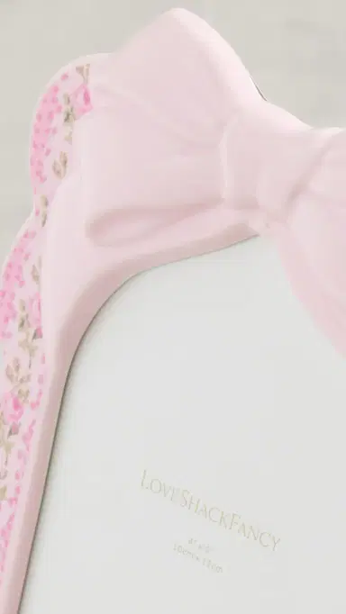 LoveShackFancy Decorative Bow Frame 4x6 Strawberry Macaroon One Size | Thumbnail 5 LoveShackFancy Decorative Bow Frame 4x6 Strawberry Macaroon One Size | Thumbnail 5
