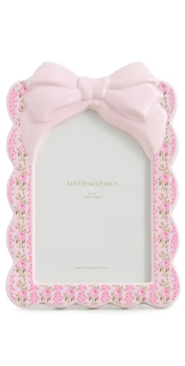 LoveShackFancy Decorative Bow Frame 4x6 Strawberry Macaroon One Size