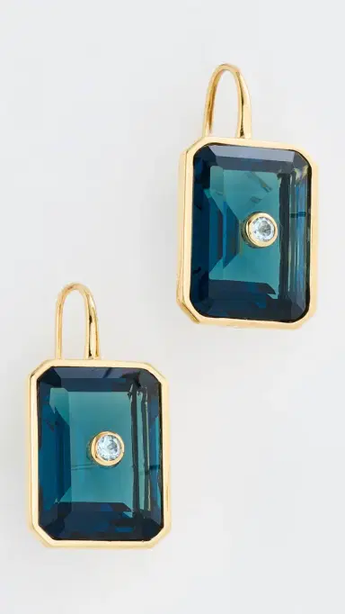 Lizzie Fortunato Tile Earrings In Denim Blue One Size | Thumbnail 2