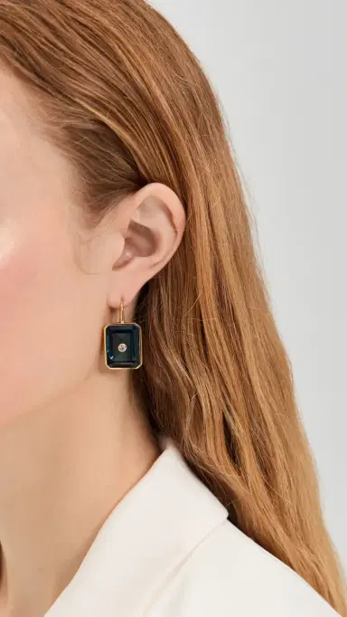 Lizzie Fortunato Tile Earrings In Denim Blue One Size | Thumbnail 3