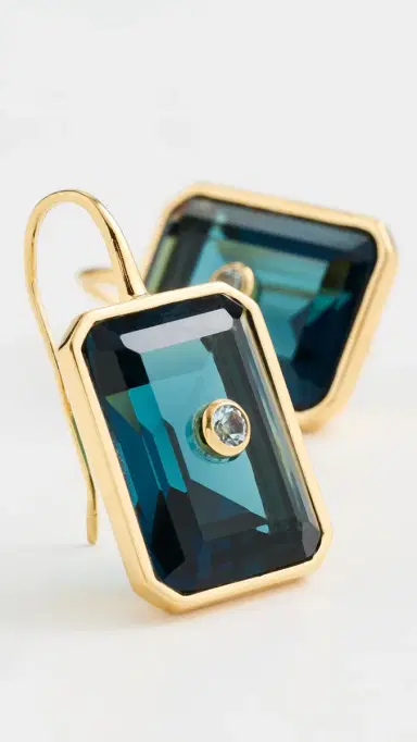 Lizzie Fortunato Tile Earrings In Denim Blue One Size | Thumbnail 4