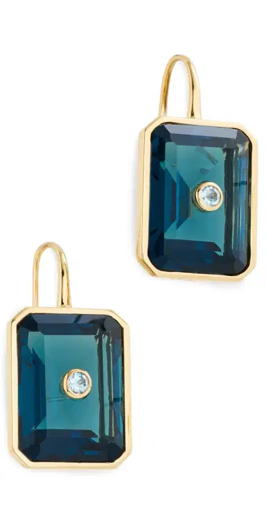Lizzie Fortunato Tile Earrings In Denim Blue One Size | Thumbnail 1