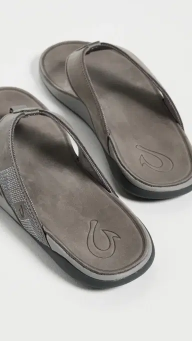OluKai Tuahine Sandals Stone/Stone | Thumbnail 3