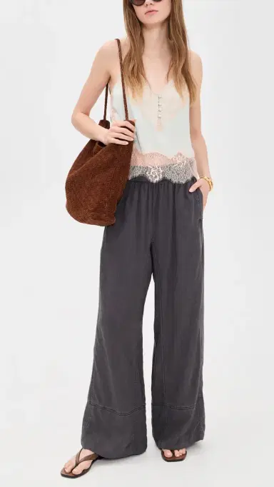 Free People Days End Pull On Linen Pants Black | Thumbnail 5 Free People Days End Pull On Linen Pants Black | Thumbnail 5