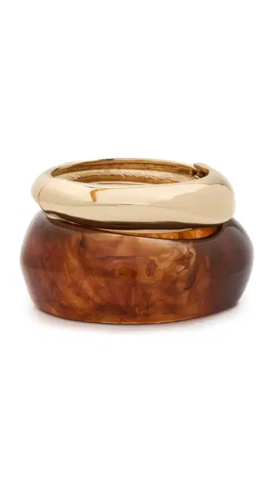 Shashi Tortoise Bangle Bracelet Set Tortoise | Thumbnail 6 Shashi Tortoise Bangle Bracelet Set Tortoise | Thumbnail 6