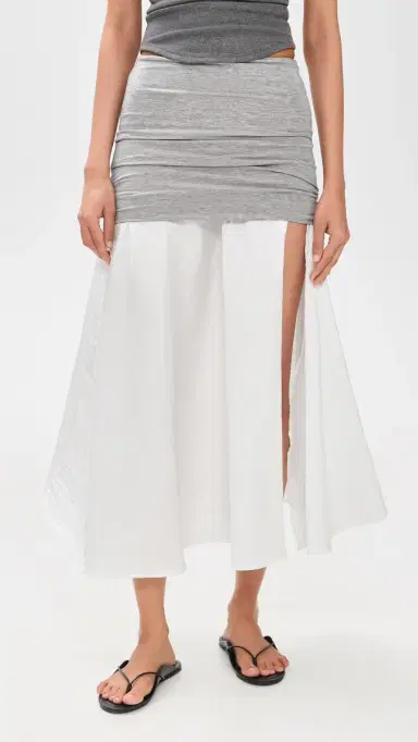 The Line by K Mari Skirt Heather Grey/White | Thumbnail 2 The Line by K Mari Skirt Heather Grey/White | Thumbnail 2