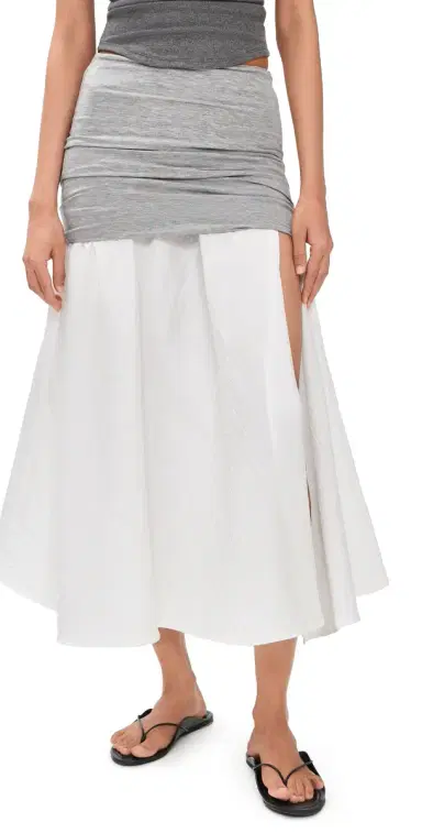 The Line by K Mari Skirt Heather Grey/White | Thumbnail 1 The Line by K Mari Skirt Heather Grey/White | Thumbnail 1