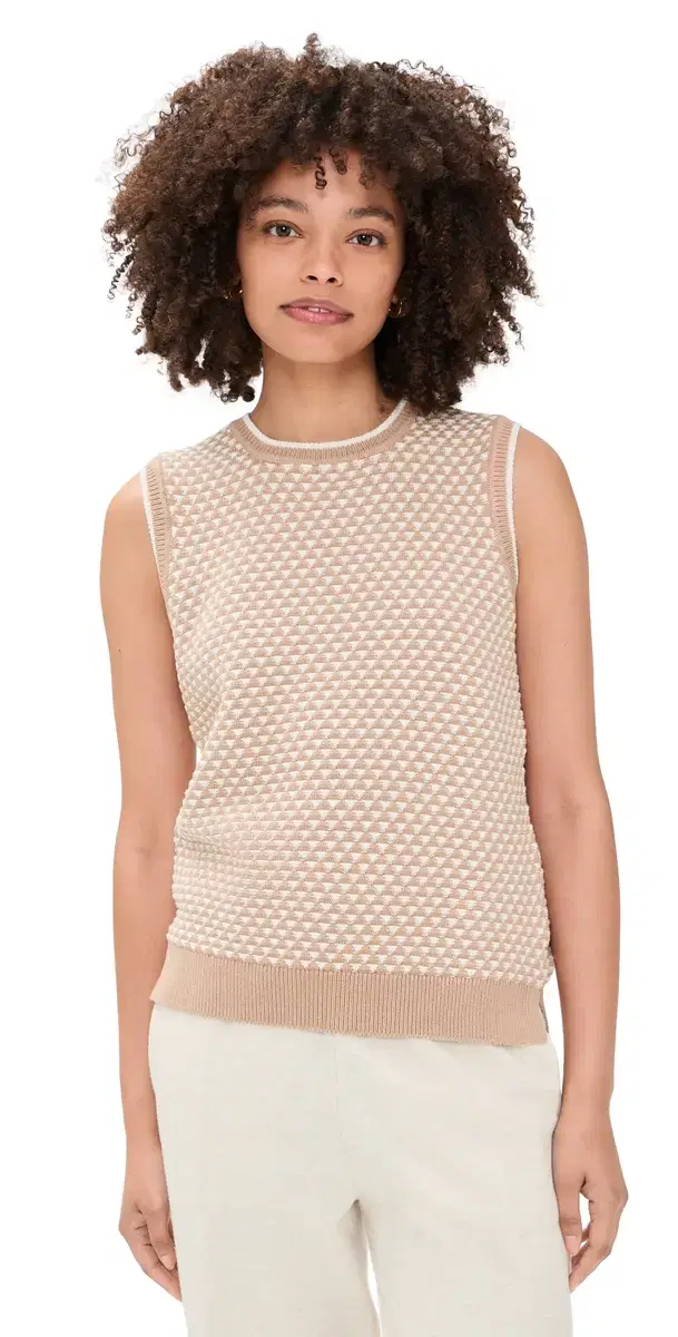 Jenson Fair Isle Tank Top ight Taupe