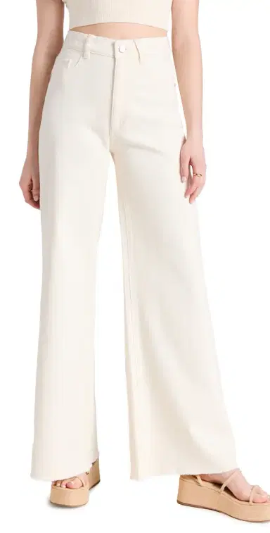 DL1961 Hepburn Wide Leg Jeans Ecru 34 | Thumbnail 1 DL1961 Hepburn Wide Leg Jeans Ecru 34 | Thumbnail 1