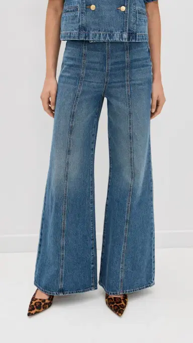 Ulla Johnson The Bianca Wide Leg Jeans Danube 28 | Thumbnail 2