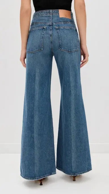 Ulla Johnson The Bianca Wide Leg Jeans Danube 28 | Thumbnail 3