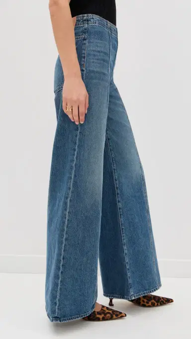 Ulla Johnson The Bianca Wide Leg Jeans Danube 28 | Thumbnail 4