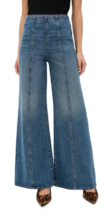 Ulla Johnson The Bianca Wide Leg Jeans Danube 28 | Thumbnail 1