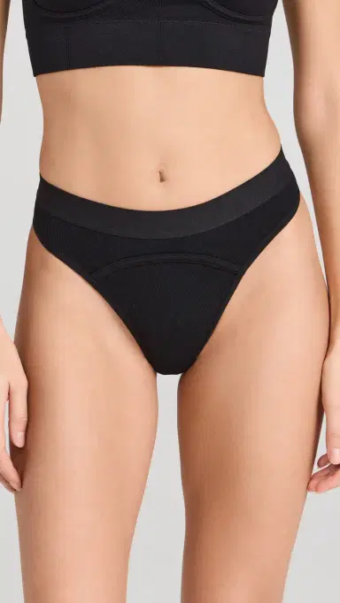HONEYDEW Cyrus Rib Seamless Thong 3 Pack Black/Bon Bon/Black | Thumbnail 3