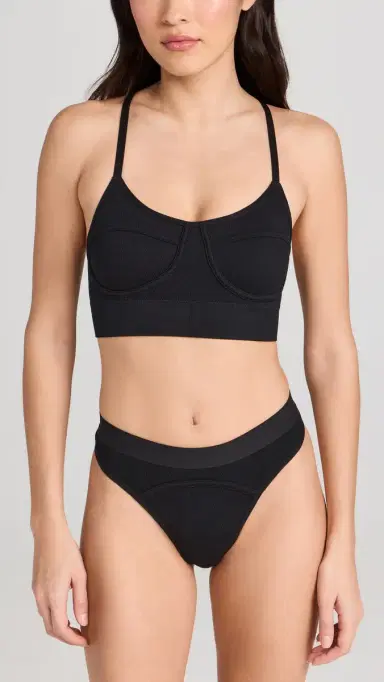HONEYDEW Cyrus Rib Seamless Thong 3 Pack Black/Bon Bon/Black | Thumbnail 5