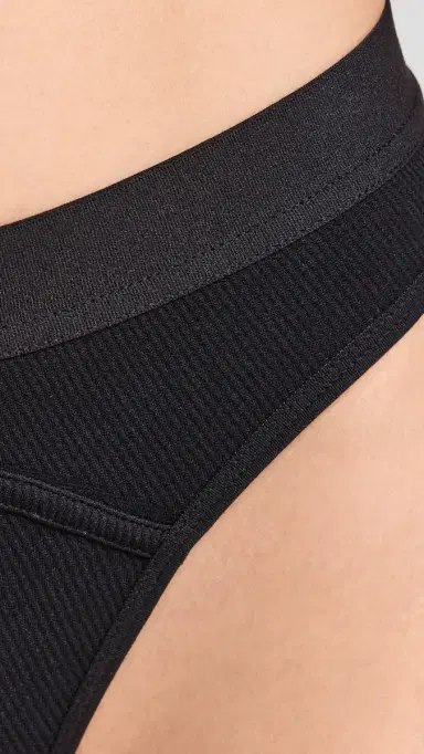 HONEYDEW Cyrus Rib Seamless Thong 3 Pack Black/Bon Bon/Black | Thumbnail 6