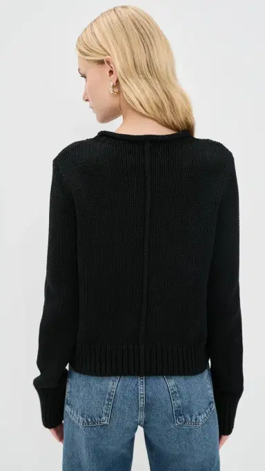 La Ligne Solid Mini arina Pullover Black | Thumbnail 3