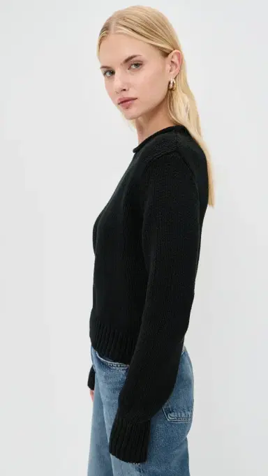 La Ligne Solid Mini arina Pullover Black | Thumbnail 4