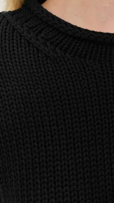 La Ligne Solid Mini arina Pullover Black | Thumbnail 6