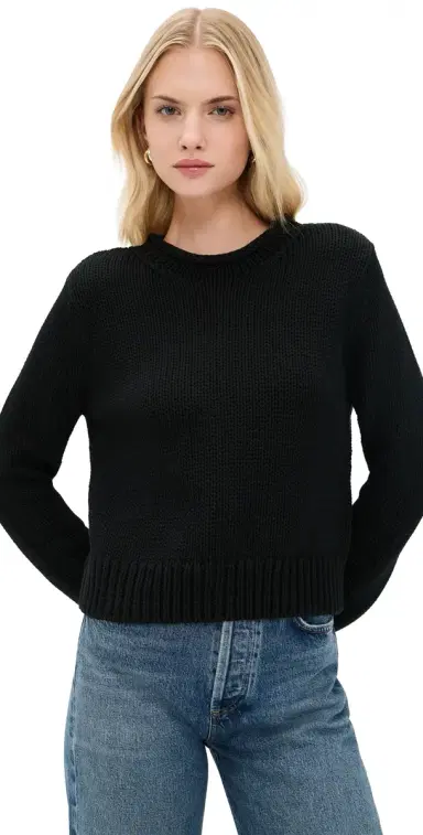 La Ligne Solid Mini arina Pullover Black | Thumbnail 1