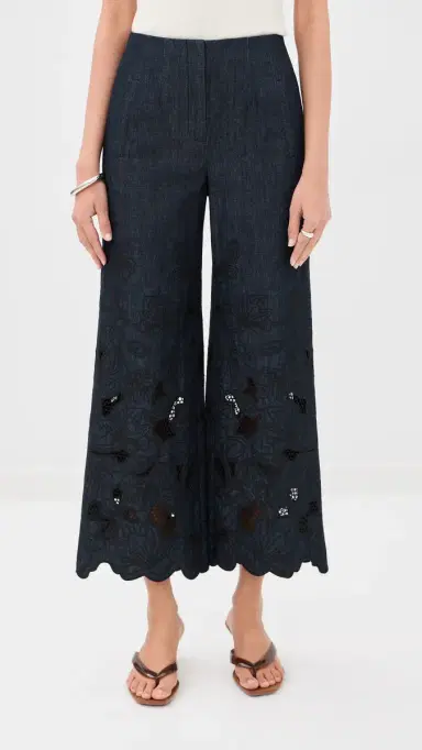 Veronica Beard Osborne Pants Indigo Rinse | Thumbnail 2