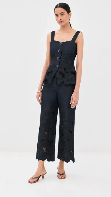 Veronica Beard Osborne Pants Indigo Rinse | Thumbnail 5