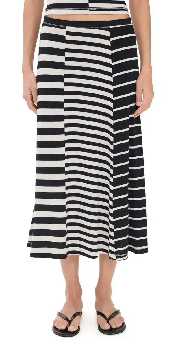 rag & bone The Knit Mixed tripe kirt salmt