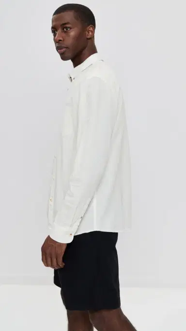 Marine Layer Better-Than-Linen Shirt White L | Thumbnail 4