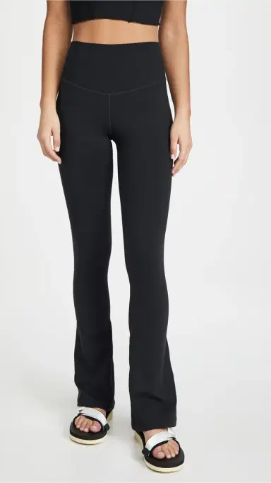 Splits59 Raquel High Waist Supplex Flared Full Leggings Black M | Thumbnail 2