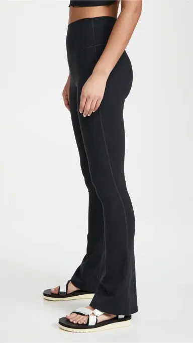 Splits59 Raquel High Waist Supplex Flared Full Leggings Black M | Thumbnail 4