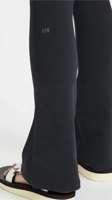 Splits59 Raquel High Waist Supplex Flared Full Leggings Black M | Thumbnail 6