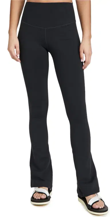 Splits59 Raquel High Waist Supplex Flared Full Leggings Black M | Thumbnail 1