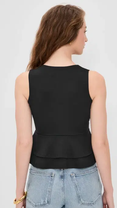 susana monaco Double Layered V Neck Tank | Thumbnail 3 susana monaco Double Layered V Neck Tank | Thumbnail 3