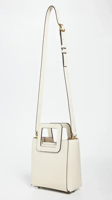 STAUD Mini Shirley Leather Bag Cream Contrast One Size | Thumbnail 4 STAUD Mini Shirley Leather Bag Cream Contrast One Size | Thumbnail 4