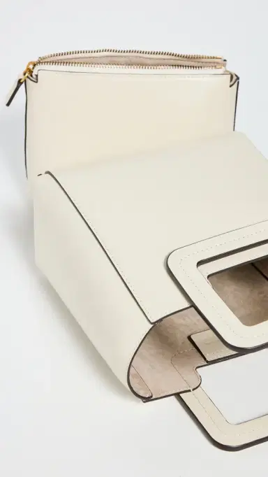 STAUD Mini Shirley Leather Bag Cream Contrast One Size | Thumbnail 6 STAUD Mini Shirley Leather Bag Cream Contrast One Size | Thumbnail 6