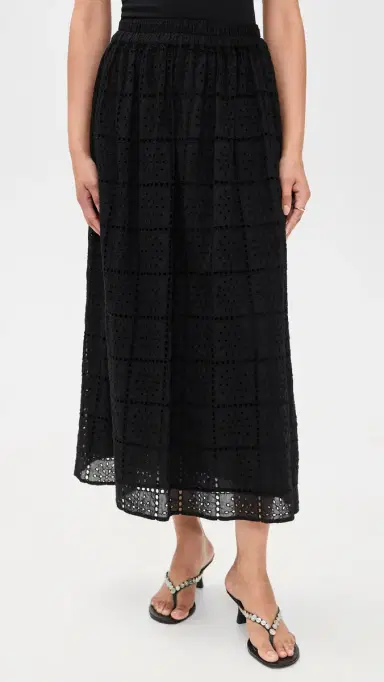 RAILS Dax Skirt Black Grid Embroidery | Thumbnail 2