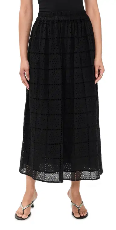 RAILS Dax Skirt Black Grid Embroidery | Thumbnail 1