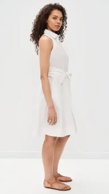 Lisa Marie Fernandez Alison Shirt Dress White Poplin | Thumbnail 4 Lisa Marie Fernandez Alison Shirt Dress White Poplin | Thumbnail 4