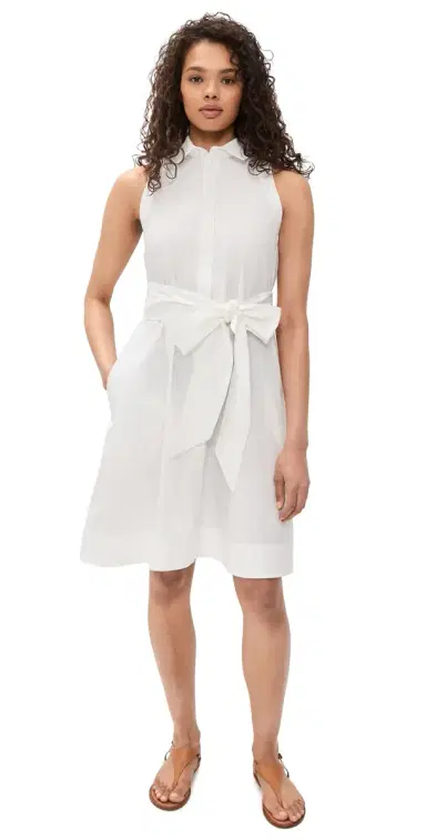 Lisa Marie Fernandez Alison Shirt Dress White Poplin | Thumbnail 1 Lisa Marie Fernandez Alison Shirt Dress White Poplin | Thumbnail 1