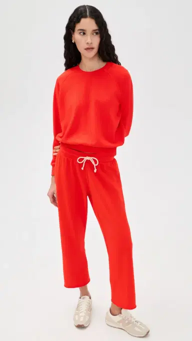 perfectwhitetee Jamaica Beach Fleece Sweatpants Tomato | Thumbnail 5