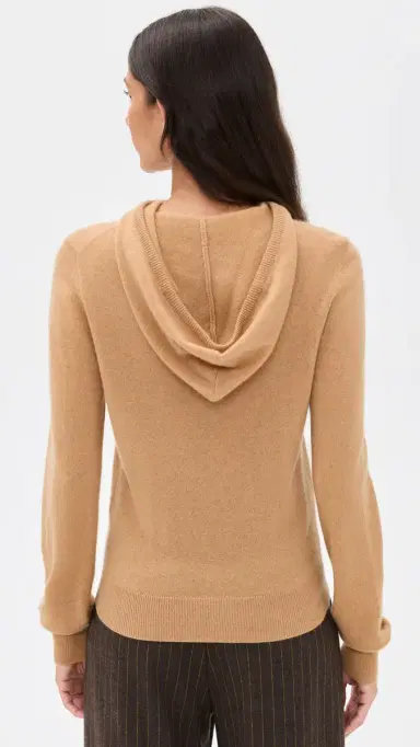 Renggli Cashmere Knit Hoodie Toffee | Thumbnail 3